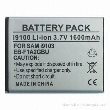 Li-ion Battery for Samsung i9100, with 1,600mAh Capacity